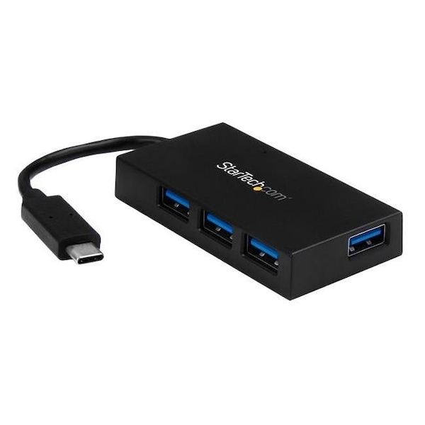 Ezgeneration 4 Port USB C Hub - USB 3.0 Hub - 4 Port USB Hub with Power Adapter EZ329836 - main